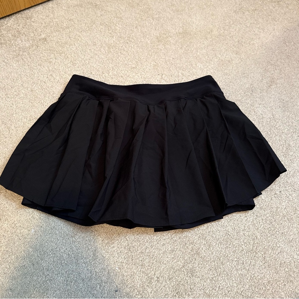 Black Pleated Tennis Skirt